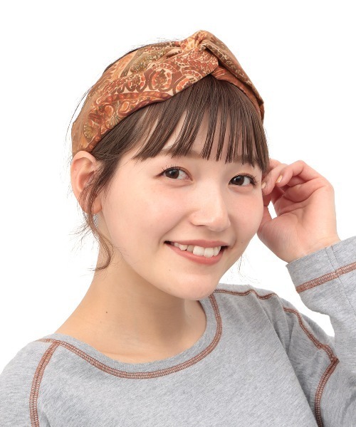 チチカカ（チチカカ）の「ペイズリー×チュールヘアバンド（ヘアバンド・レディース・ネイビー/オレンジ/グリーン・FREE）」の15枚目の写真
