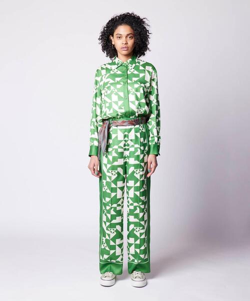 BEAUTY&YOUTH UNITED ARROWS（ビューティーアンドユースユナイテッドアローズ）の「BY スカーフプリント パンツ◆（その他パンツ・レディース・グレー/ケリー・S/M）」の3枚目の写真