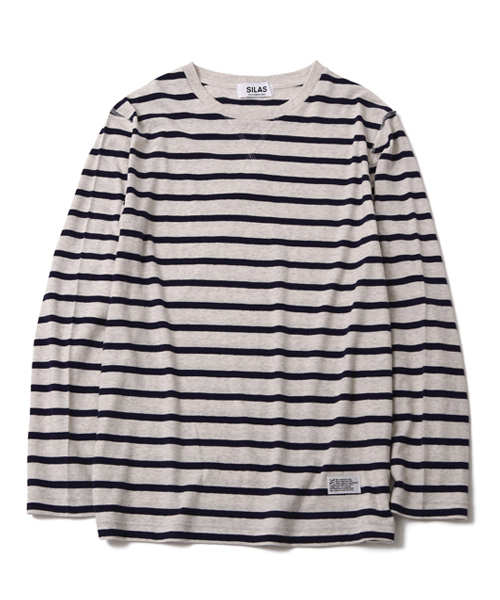 SILAS(サイラス)の「L/S BORDER TOP(Tシャツ/カットソー・メンズ・ホワイト/アッシュ・SMALL/MEDIUM/LARGE)」の2枚目の写真