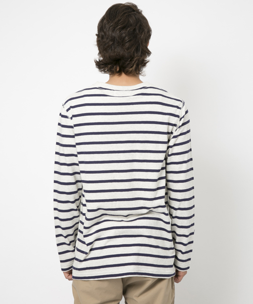 SILAS(サイラス)の「L/S BORDER TOP(Tシャツ/カットソー・メンズ・ホワイト/アッシュ・SMALL/MEDIUM/LARGE)」の5枚目の写真