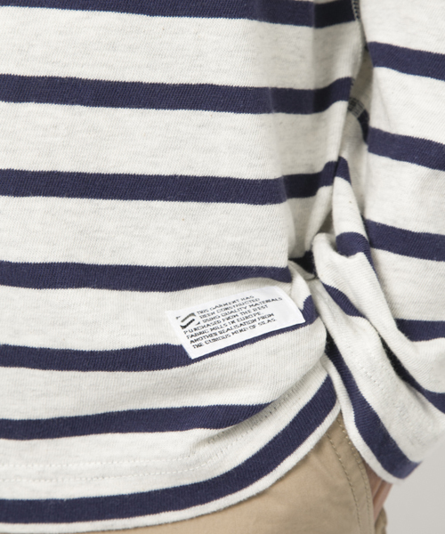 SILAS(サイラス)の「L/S BORDER TOP(Tシャツ/カットソー・メンズ・ホワイト/アッシュ・SMALL/MEDIUM/LARGE)」の7枚目の写真