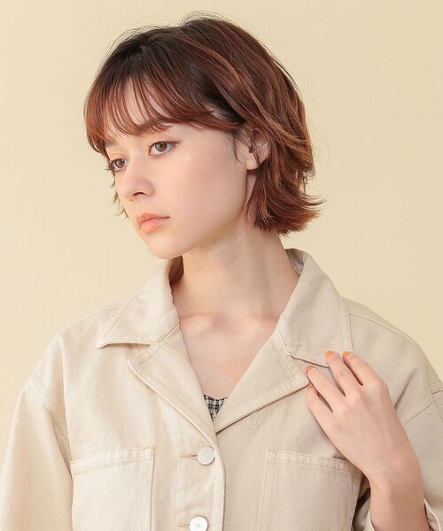 DEICY(デイシー)の「ショートデニムジャケット(デニムジャケット・レディース・アイボリー/ピンクベージュ・FREE)」の6枚目の写真