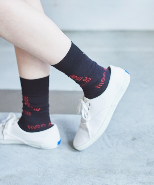 bulle de savon(ビュルデサボン)の「meemee chang sox(ソックス/靴下・レディース・ブラック/ホワイト・FREE)」の8枚目の写真