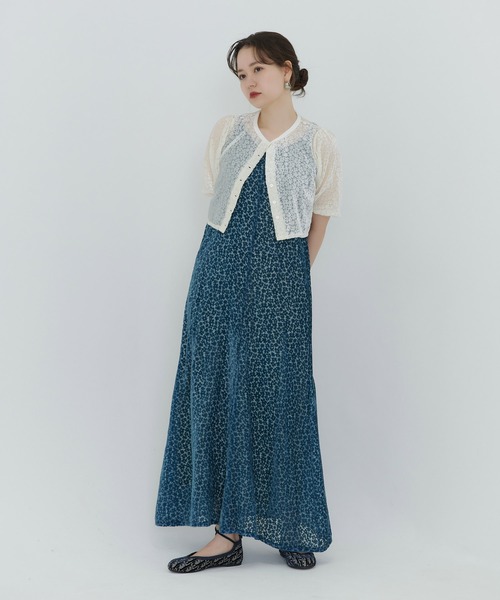 TINA：JOJUN（ティーナジョジュン）の「フラワーベロア ミニジャケット TINA：JOJUN（その他トップス・レディース・ブラック/ホワイト・M）」の16枚目の写真