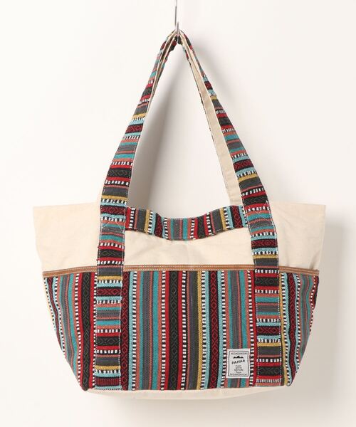 チャイハネ（チャイハネ）の「【チャイハネ】パハルトートバッグ（トートバッグ・メンズ・ホワイト/ネイビー/ブラウン/レッド/ブルー・FREE）」の5枚目の写真