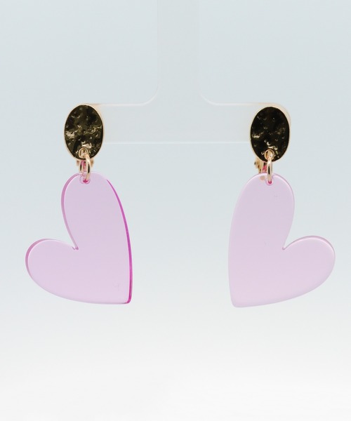 Three Four Time（ｽﾘｰﾌｫｰﾀｲﾑ）の「クリアハートイヤリング（イヤリング・レディース・レッド/グリーン/パープル・FREE）」の15枚目の写真