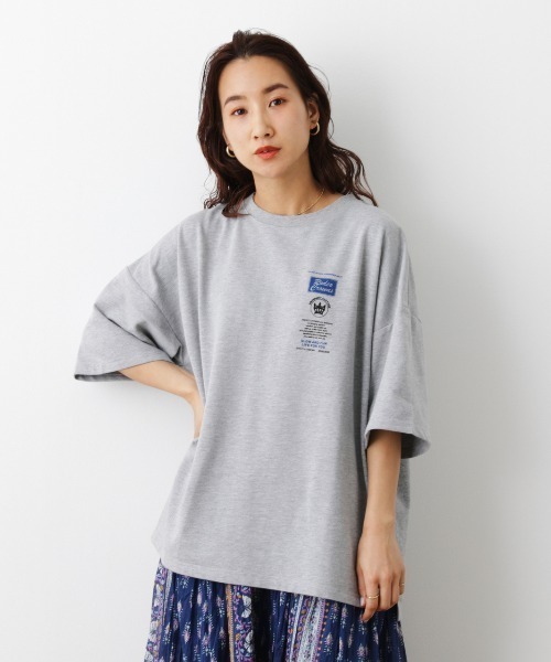 RODEO CROWNS WIDE BOWL（ロデオクラウンズワイドボウル）の「スクリプトパッチスウェットトップス（Tシャツ/カットソー・レディース・ホワイト/ブラック/杢グレー・FREE）」の13枚目の写真