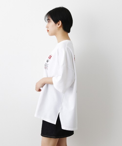 RODEO CROWNS WIDE BOWL（ロデオクラウンズワイドボウル）の「スクリプトパッチスウェットトップス（Tシャツ/カットソー・レディース・ホワイト/ブラック/杢グレー・FREE）」の9枚目の写真