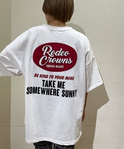 RODEO CROWNS WIDE BOWL（ロデオクラウンズワイドボウル）の「スクリプトパッチスウェットトップス（Tシャツ/カットソー・レディース・ホワイト/ブラック/杢グレー・FREE）」の22枚目の写真