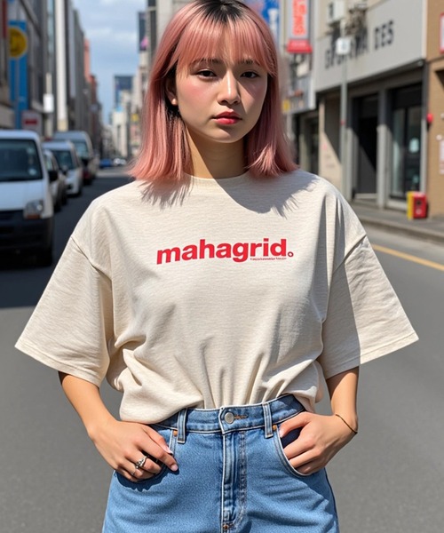 mahagrid マハグリッド 白 半袖 Tシャツ・カットソー XL(LL) mahagrid/マハグリッド』LESS BUT BETTER TEE /レタリング