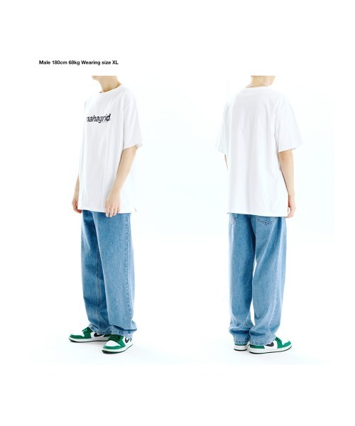MAHAGRID（マハグリッド）の「『mahagrid/マハグリッド』BASIC LOGO TEE/ベーシックロゴ Tシャツ 半袖 カットソー（Tシャツ/カットソー・レディース・ホワイト/ブラック/グリーン/パープル/チャコールグレー/アイボリー/ネイビー・S/M/L/XL）」の8枚目の写真