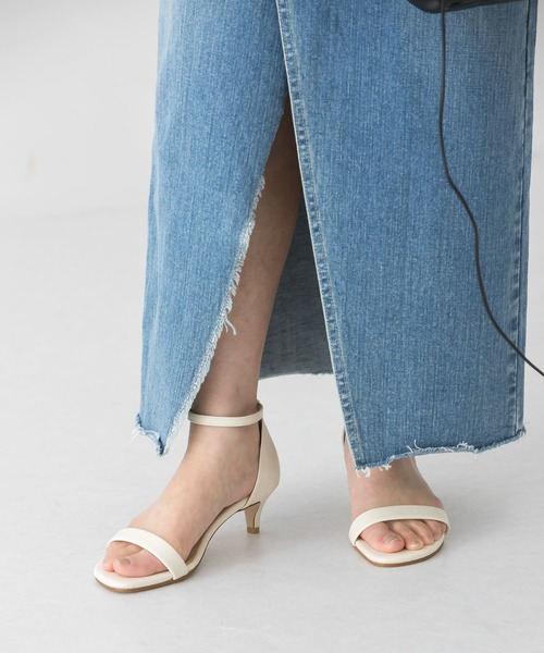 URBAN RESEARCH（アーバンリサーチ）の「『別注』MILLIWM×URBAN RESEARCH 5cm strap sandal（サンダル・レディース・ブラック/アイボリー/グリーン系その他・38/37/36）」の7枚目の写真