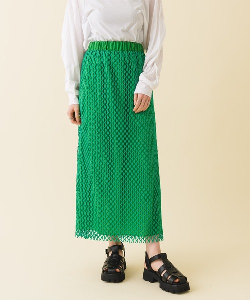 DOLLUPOOPS（ドールアップウップス）の「doll up oops メッシュスカート（スカート・レディース・ブラック/グリーン・FREE）」の3枚目の写真