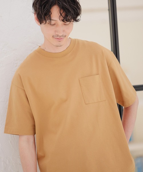 GLOBAL WORK(グローバルワーク)の「シャーベッTee/BIG/265343(Tシャツ/カットソー・メンズ・ライトグレー/スカイブルー/ミント/ベージュ/ダークグレー/ブルー系その他6/オレンジ・SMALL/MEDIUM/LARGE)」の3枚目の写真