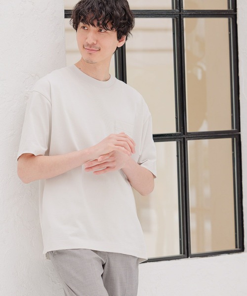 GLOBAL WORK(グローバルワーク)の「シャーベッTee/BIG/265343(Tシャツ/カットソー・メンズ・ライトグレー/スカイブルー/ミント/ベージュ/ダークグレー/ブルー系その他6/オレンジ・SMALL/MEDIUM/LARGE)」の1枚目の写真