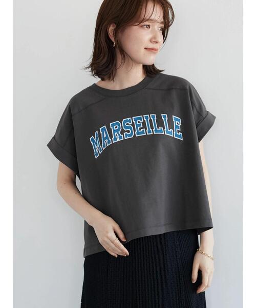 Green Parks(グリーンパークス)の「・Petit Fleur カレッジロゴptTシャツ(Tシャツ/カットソー・レディース・グリーン/オフホワイト/チャコールグレー/ブラック・FREE)」の19枚目の写真