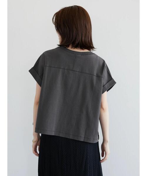 Green Parks(グリーンパークス)の「・Petit Fleur カレッジロゴptTシャツ(Tシャツ/カットソー・レディース・グリーン/オフホワイト/チャコールグレー/ブラック・FREE)」の6枚目の写真