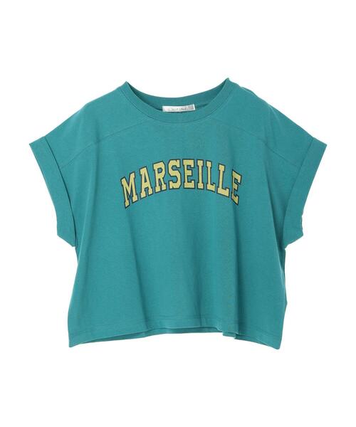 Green Parks(グリーンパークス)の「・Petit Fleur カレッジロゴptTシャツ(Tシャツ/カットソー・レディース・グリーン/オフホワイト/チャコールグレー/ブラック・FREE)」の14枚目の写真