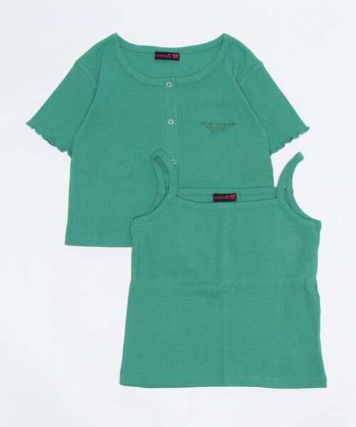 LOVETOXIC（ラブトキシック）の「テレコカーデSET（アンサンブル・キッズ・オフホワイト/グリーン/イエロー/ラベンダー/ブラック/ピンク・M/S/L）」の4枚目の写真