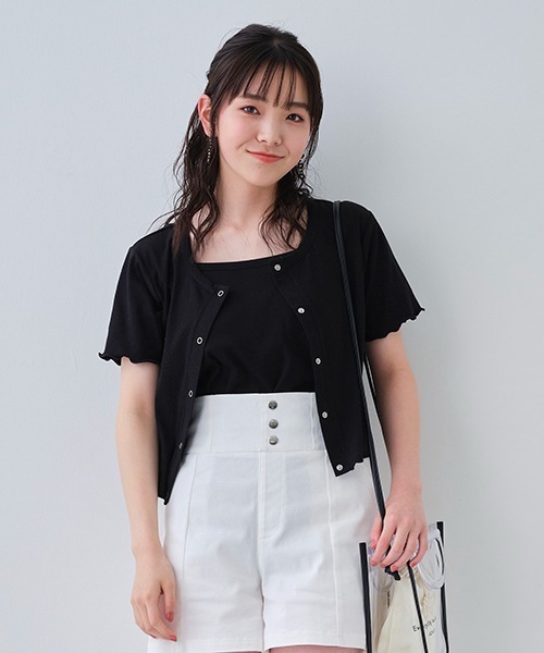 LOVETOXIC（ラブトキシック）の「テレコカーデSET（アンサンブル・キッズ・オフホワイト/グリーン/イエロー/ラベンダー/ブラック/ピンク・M/S/L）」の8枚目の写真