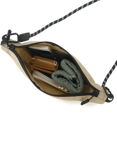 BASECONTROL（ベースコントロール）の「◆アウトドアコード ロープショルダーデザイン ミニショルダーバッグ（ショルダーバッグ・メンズ・ブラック/ベージュ・99）」の9枚目の写真