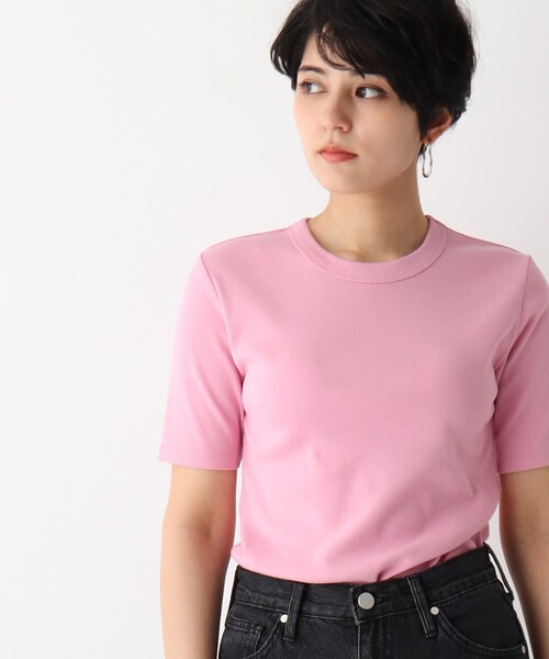 OPAQUE.CLIP（オペークドットクリップ）の「◆【C】オーガニックコットンフライス クルーネックTシャツ【WEB限定サイズ】（Tシャツ/カットソー・レディース・チャコールグレー/ベビーピンク/ブラック/ホワイト系・38/34/40/36）」の4枚目の写真