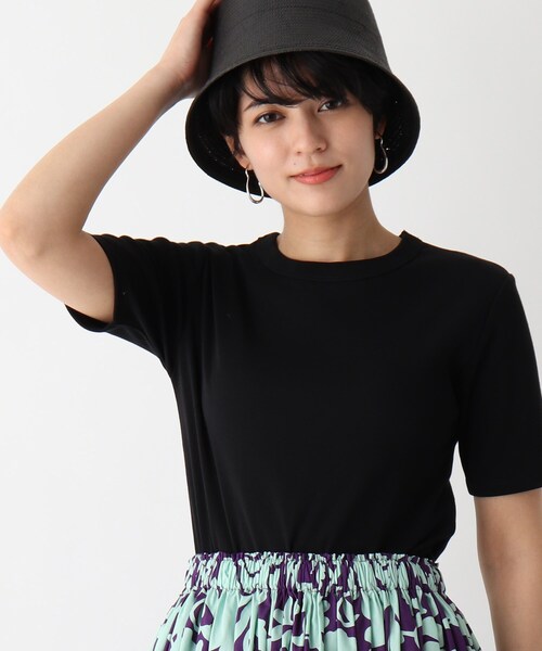 OPAQUE.CLIP（オペークドットクリップ）の「◆【C】オーガニックコットンフライス クルーネックTシャツ【WEB限定サイズ】（Tシャツ/カットソー・レディース・チャコールグレー/ベビーピンク/ブラック/ホワイト系・38/34/40/36）」の3枚目の写真