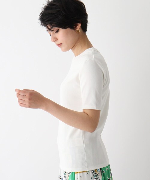 OPAQUE.CLIP（オペークドットクリップ）の「◆【C】オーガニックコットンフライス クルーネックTシャツ【WEB限定サイズ】（Tシャツ/カットソー・レディース・チャコールグレー/ベビーピンク/ブラック/ホワイト系・38/34/40/36）」の6枚目の写真