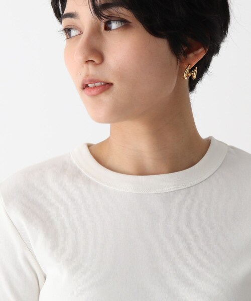 OPAQUE.CLIP（オペークドットクリップ）の「◆【C】オーガニックコットンフライス クルーネックTシャツ【WEB限定サイズ】（Tシャツ/カットソー・レディース・チャコールグレー/ベビーピンク/ブラック/ホワイト系・38/34/40/36）」の8枚目の写真