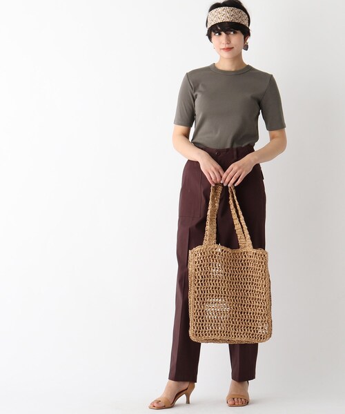 OPAQUE.CLIP（オペークドットクリップ）の「◆【C】オーガニックコットンフライス クルーネックTシャツ【WEB限定サイズ】（Tシャツ/カットソー・レディース・チャコールグレー/ベビーピンク/ブラック/ホワイト系・38/34/40/36）」の12枚目の写真