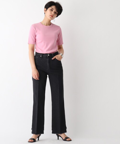 OPAQUE.CLIP（オペークドットクリップ）の「◆【C】オーガニックコットンフライス クルーネックTシャツ【WEB限定サイズ】（Tシャツ/カットソー・レディース・チャコールグレー/ベビーピンク/ブラック/ホワイト系・38/34/40/36）」の17枚目の写真