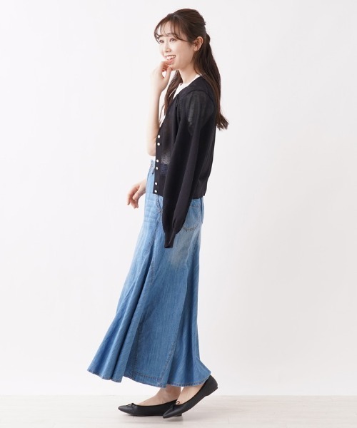 Brahmin(ブラーミン)の「【BRAHMIN】シアーニットカ-ディガン(カーディガン/ボレロ・レディース・ブラック/オフホワイト/Orange/レモンイエロー・2)」の18枚目の写真