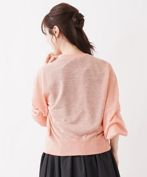 Brahmin(ブラーミン)の「【BRAHMIN】シアーニットカ-ディガン(カーディガン/ボレロ・レディース・ブラック/オフホワイト/Orange/レモンイエロー・2)」の12枚目の写真