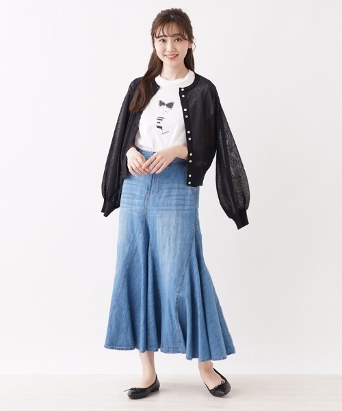 Brahmin(ブラーミン)の「【BRAHMIN】シアーニットカ-ディガン(カーディガン/ボレロ・レディース・ブラック/オフホワイト/Orange/レモンイエロー・2)」の17枚目の写真