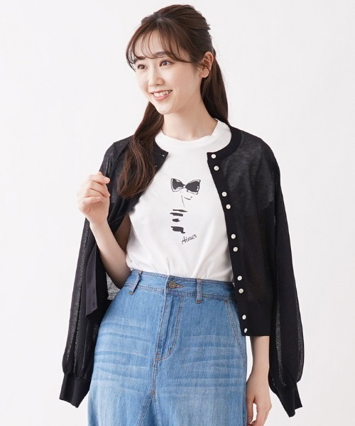 Brahmin(ブラーミン)の「【BRAHMIN】シアーニットカ-ディガン(カーディガン/ボレロ・レディース・ブラック/オフホワイト/Orange/レモンイエロー・2)」の15枚目の写真