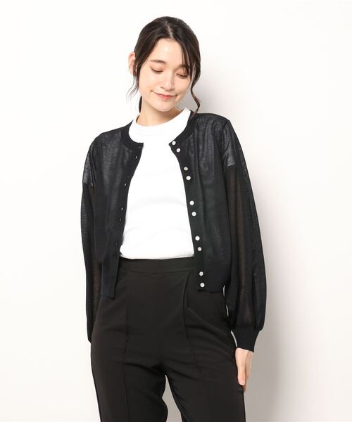 Brahmin(ブラーミン)の「【BRAHMIN】シアーニットカ-ディガン(カーディガン/ボレロ・レディース・ブラック/オフホワイト/Orange/レモンイエロー・2)」の21枚目の写真