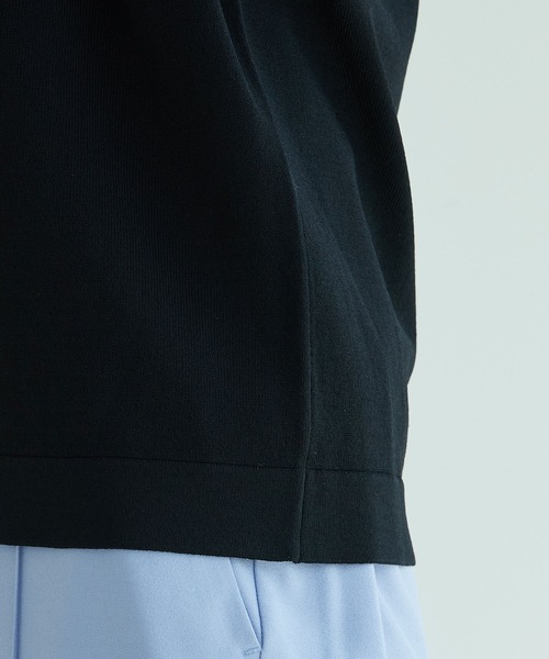 ROPE' PICNIC（ロペピクニック）の「天竺編みハーフスリーブトップス（ニット/セーター・レディース・ブラック/オフホワイト/モスグリーン/パープル系その他6/オレンジ系その他4・38）」の10枚目の写真