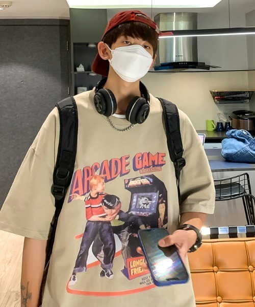 MGV(エムジーヴィー)の「'ビッグシルエット'アーケードTシャツ(Tシャツ/カットソー・メンズ・ホワイト/ブラック/カーキ・MEDIUM/LARGE/X-LARGE)」の6枚目の写真