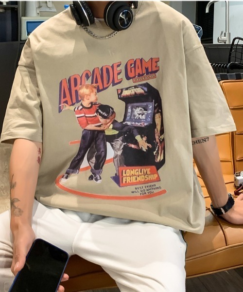 MGV(エムジーヴィー)の「'ビッグシルエット'アーケードTシャツ(Tシャツ/カットソー・メンズ・ホワイト/ブラック/カーキ・MEDIUM/LARGE/X-LARGE)」の7枚目の写真