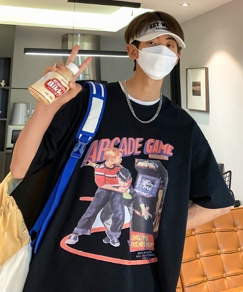 MGV(エムジーヴィー)の「'ビッグシルエット'アーケードTシャツ(Tシャツ/カットソー・メンズ・ホワイト/ブラック/カーキ・MEDIUM/LARGE/X-LARGE)」の14枚目の写真