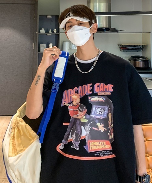 MGV(エムジーヴィー)の「'ビッグシルエット'アーケードTシャツ(Tシャツ/カットソー・メンズ・ホワイト/ブラック/カーキ・MEDIUM/LARGE/X-LARGE)」の15枚目の写真