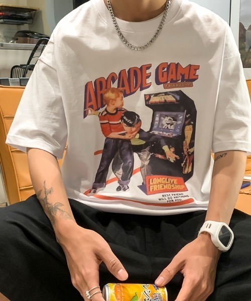 MGV(エムジーヴィー)の「'ビッグシルエット'アーケードTシャツ(Tシャツ/カットソー・メンズ・ホワイト/ブラック/カーキ・MEDIUM/LARGE/X-LARGE)」の22枚目の写真