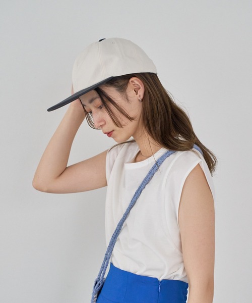 WHIMSIC(ウィムジック)の「【WHIMSIC】2トーンキャップ(キャップ・レディース・アイボリー/ネイビー/ホワイト・FREE)」の4枚目の写真