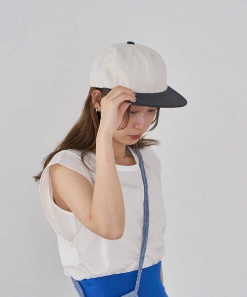 WHIMSIC(ウィムジック)の「【WHIMSIC】2トーンキャップ(キャップ・レディース・アイボリー/ネイビー/ホワイト・FREE)」の5枚目の写真