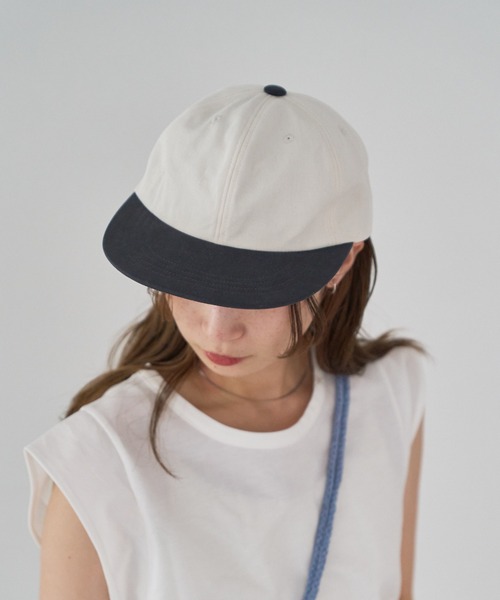 WHIMSIC(ウィムジック)の「【WHIMSIC】2トーンキャップ(キャップ・レディース・アイボリー/ネイビー/ホワイト・FREE)」の6枚目の写真