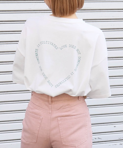 tiptop(ティップトップ)の「アソートハート&カラーロゴT(Tシャツ/カットソー・レディース・ブラック系その他/ホワイト系その他/ピンク/オフホワイト/ホワイト系その他2/ホワイト系その他3・FREE)」の2枚目の写真