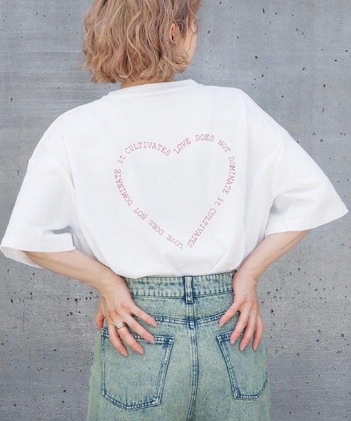 tiptop(ティップトップ)の「アソートハート&カラーロゴT(Tシャツ/カットソー・レディース・ブラック系その他/ホワイト系その他/ピンク/オフホワイト/ホワイト系その他2/ホワイト系その他3・FREE)」の3枚目の写真