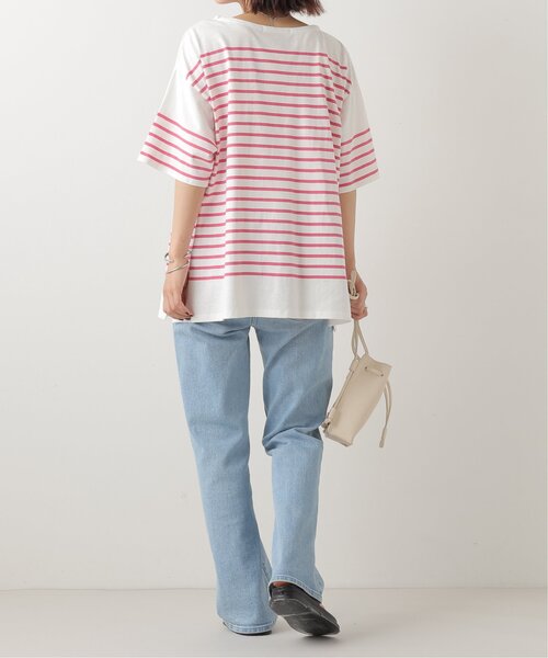 frames RAY CASSIN（フレームスレイカズン）の「パネルボーダー半袖Tシャツ（Tシャツ/カットソー・レディース・ブラック/オフホワイト/ピンク/マスタード/モカ・FREE）」の22枚目の写真