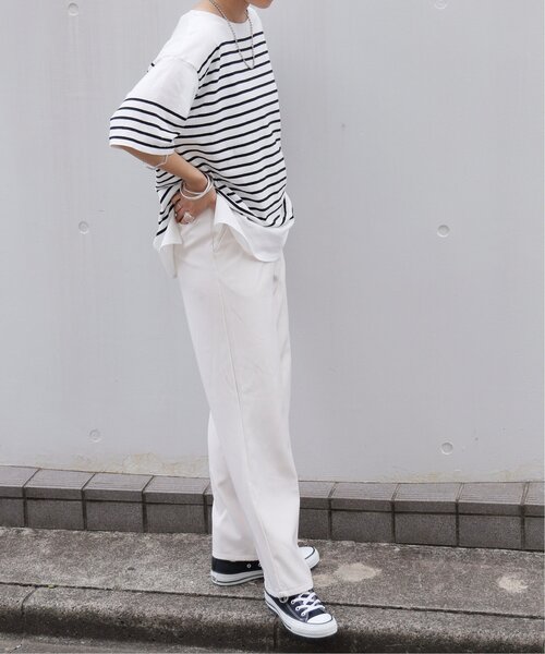 frames RAY CASSIN（フレームスレイカズン）の「パネルボーダー半袖Tシャツ（Tシャツ/カットソー・レディース・ブラック/オフホワイト/ピンク/マスタード/モカ・FREE）」の19枚目の写真