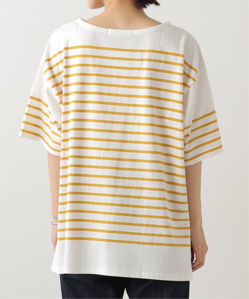 frames RAY CASSIN（フレームスレイカズン）の「パネルボーダー半袖Tシャツ（Tシャツ/カットソー・レディース・ブラック/オフホワイト/ピンク/マスタード/モカ・FREE）」の7枚目の写真